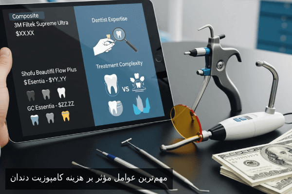 مهم‌ترین عوامل مؤثر بر هزینه کامپوزیت دندان